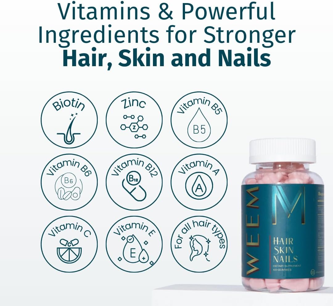 Biotin Hair Skin And Nails Gummies – Vegan Vitamin Support