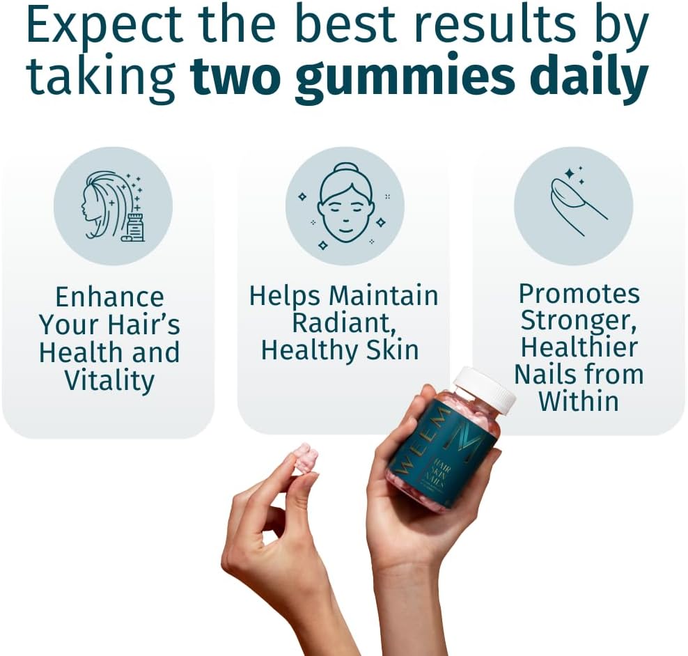 Biotin Hair Skin And Nails Gummies – Vegan Vitamin Support